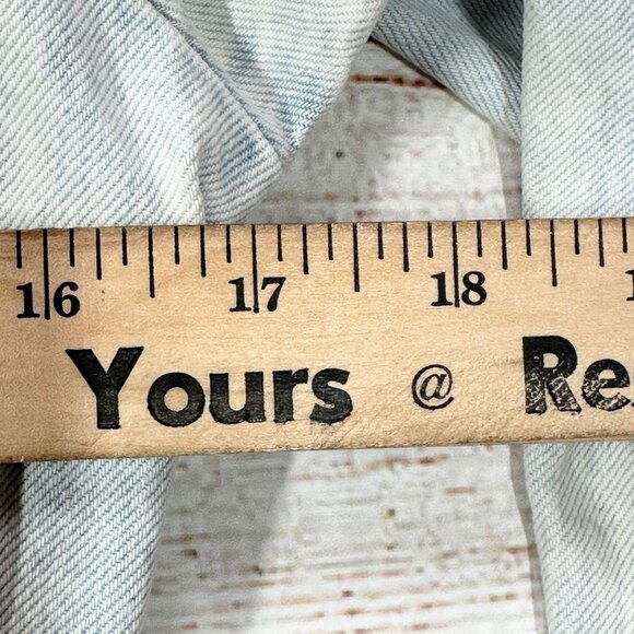 ZARA  Jumpsuit Womens Light Wash Denim XS Boiler Suit Long Sleeve Collared - Picture 5 of 8